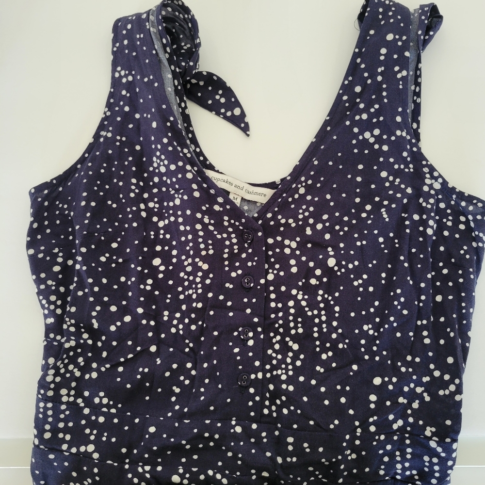 Cupcakes & Cashmere Women Blue Romper Size Medium